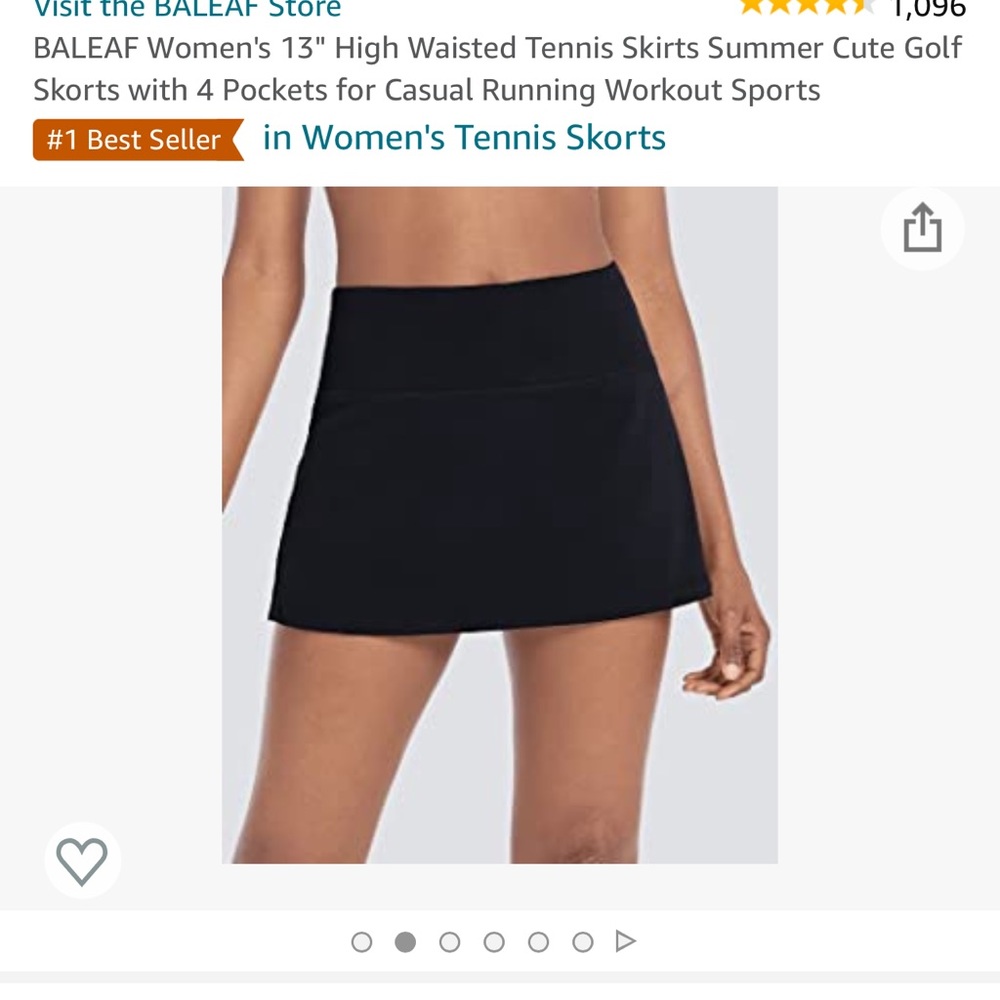 BALEAF Women's 13" High Waisted Tennis Skirts Golf Skorts with 4 pockets